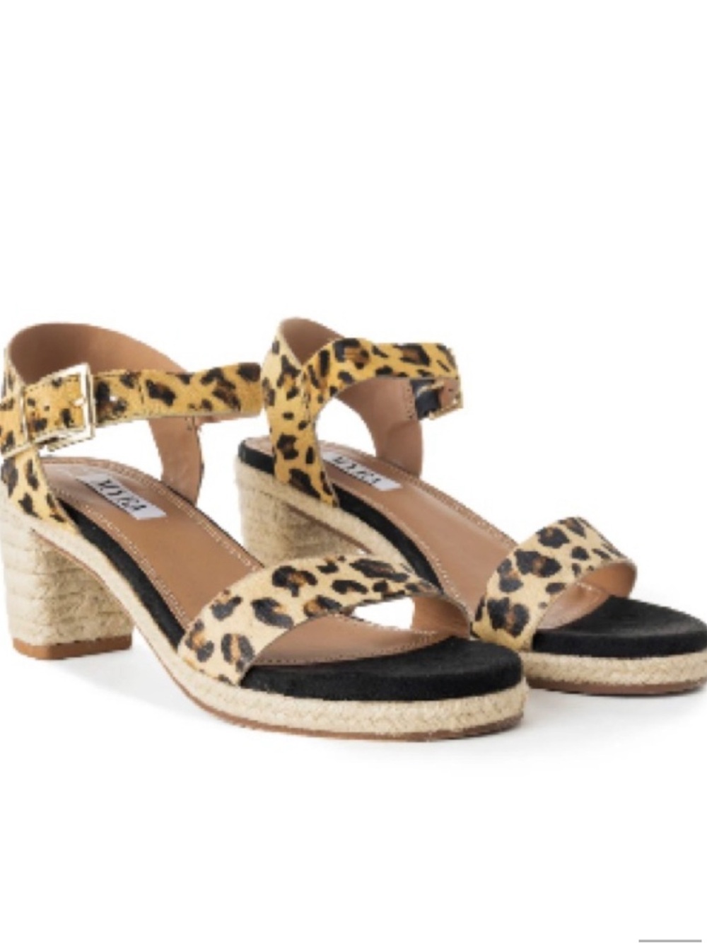 LEOPARD print Genuine Cowhide & Leather Sandal Rope Heal TREND Spring Break